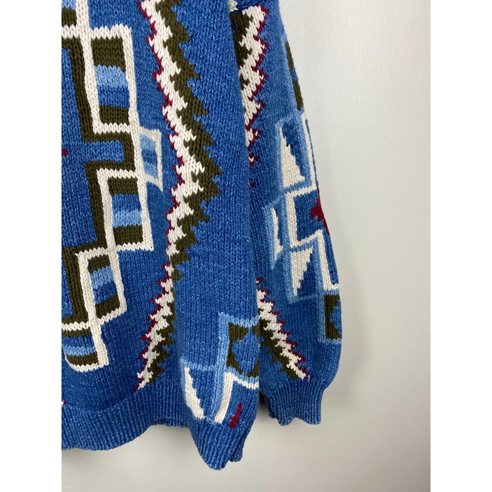 Ruff Hewn Vintage Knit Sweater Crewneck Tribal Blanket Pattern - L - Picture 7 of 15